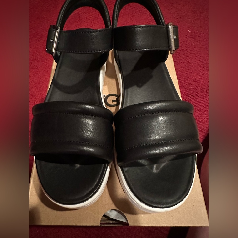 Ugg Black leather sandals